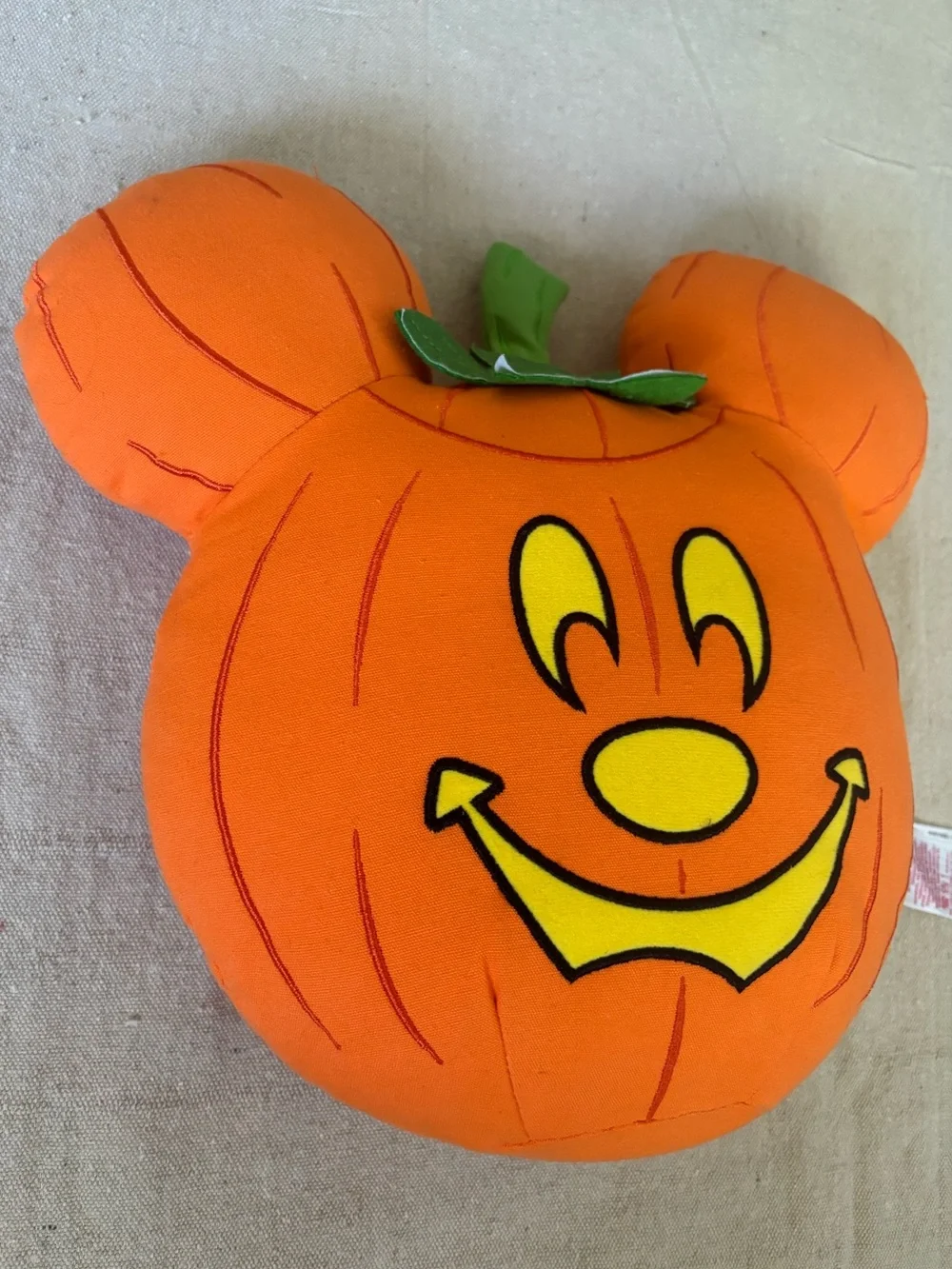 Disney Parks Halloween Mickey Pumpkin Pillow Jack-O-Lantern Plush 2022